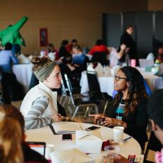 AmeriCorps members at a training