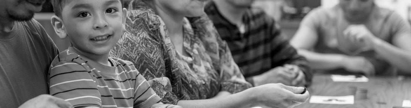 Parents and children play literacy games