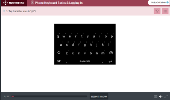 Screencap of the first Keyboard Basics assessment question