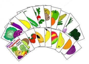 fruit and veggie flash cards