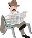 Man reading the newspaper