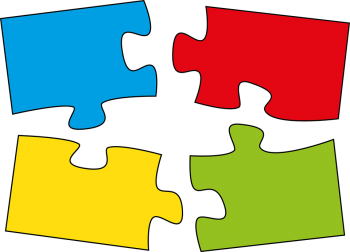 four puzzle pieces