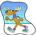 cartoon moose walking