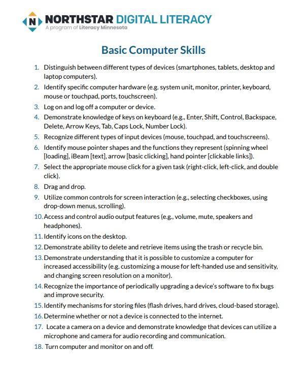 Updated Digital LIteracy Standards | Literacy Minnesota