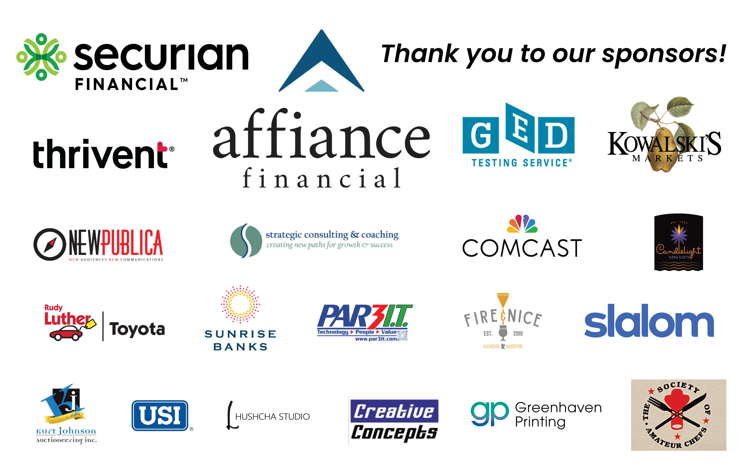 Thank You Event Sponsors Banner